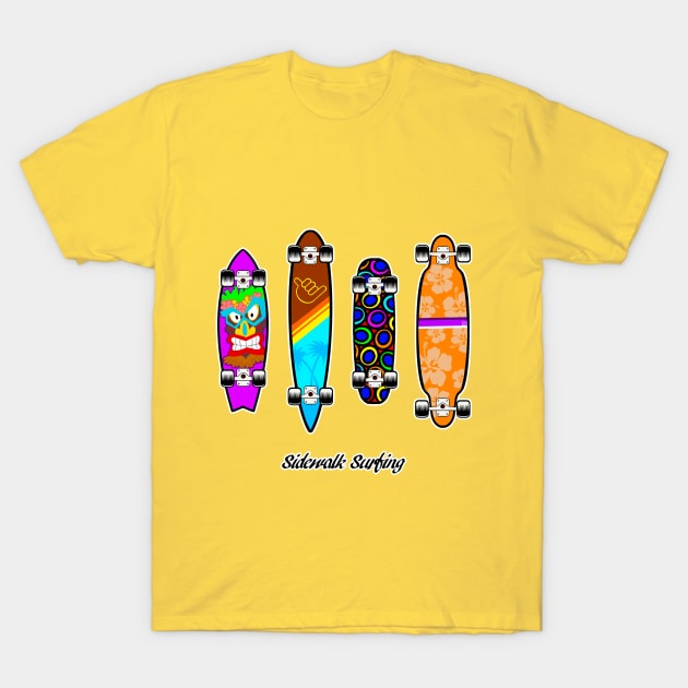 Skateboard Sidewalk Surfing T-Shirt by Chosen Idea